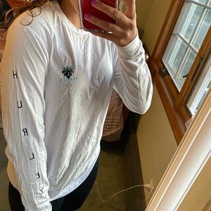 White Ron and Jon surf long sleeve shirt